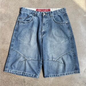 Y2K Thirty Below Faded Baggy Jean Shorts